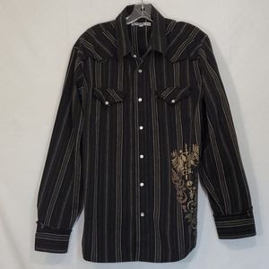 Manchester LTD Pearl Snap Long Sleeve Shirt  XXL